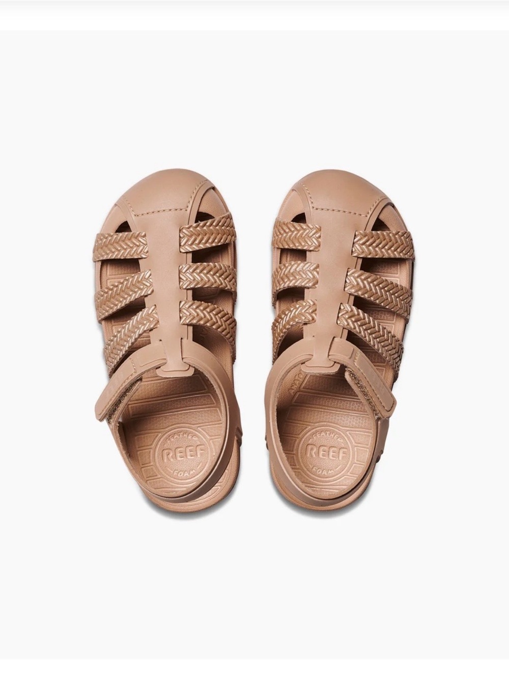Reef Kids Tan Braided Fisherman Sandals little water beachy size 9